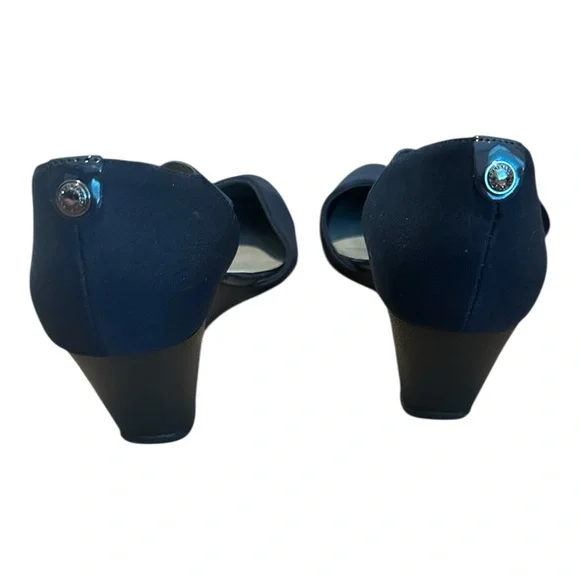 Anne Klein Women’s 7.5 Dark Navy Wedge Heel Shoes - Picture 4 of 9